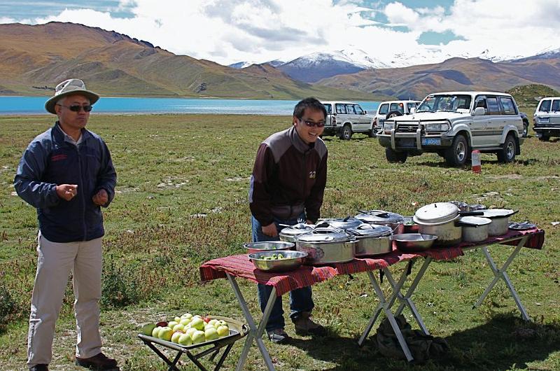 076 Tsering & Yam welcome us to the first picnic by Yamdrok.jpg